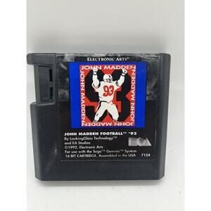 JOHN MADDEN FOOTBALL 93 - SEGA GENESIS - FREE S/H - (C7)
